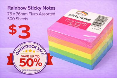 rainbow Sticky Notes promo
