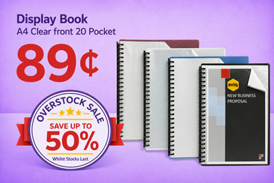 Display Book Clear Front 50 Off