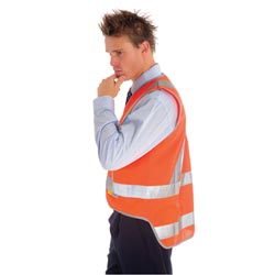 Day Night Cross Back Safety Vest With Tail 