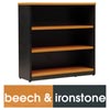 Logan Bookcase 900X900 2 Shelf Beech & Ironstone 