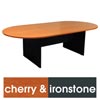 Logan Boardroom Table 2400X1200 Cherry & Ironstone 