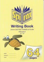 Spirax  163 64 page Project Book 24mm Dotted Thirds 