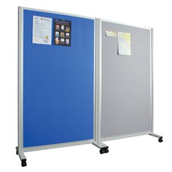 Mobile Display Panels D/Sided 150X120cm Fabric Grey 