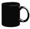 Ceramic Mugs Black  9.5cm high