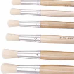 Jasart Hog Bristle Series 582Round Brushes Size 6Pack of 12