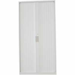 STEELCO TAMBOUR DOOR CUPBOARD5 Shelf White SatinH2000xW900xD463mm