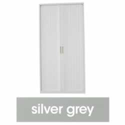 STEELCO TAMBOUR DOOR CUPBOARD5 Shelf Silver GreyH2000xW1200xD463mm