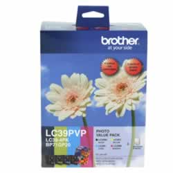 BROTHER LC39PVP PHOTO PACK4 x Ink Cart, 40Shts Paper