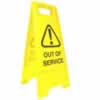 CLEANLINK SAFETY SIGN Out Of Service 32x31x65cm Yellow