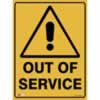 SAFETY SIGNAGE - WARNING Out Of Service 450mmx600mm Metal