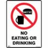 SAFETY SIGNAGE - PROHIBITION No Food Or Drink 450mmx600mm Metal