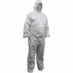 MAXISAFE DISPOSABLE COVERALLS Polypropylene Washable White 2X Large