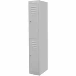 STEELCO PERSONNEL LOCKER2 Door Silver GreyH1830xW305xD460mm