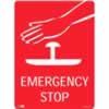 SAFETY SIGNAGE - EMERGENCY Emergency Stop (Picture) 450mmx600mm Metal