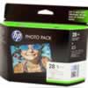 HP 28 COLOUR INK CARTRIDGEValue Pack 190 PagesInc 25 sheets glossy 6x4