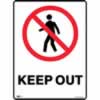 SAFETY SIGNAGE - PROHIBITION Keep Out 450mmx600mm Metal 