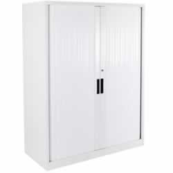 STEELCO TAMBOUR DOOR CUPBOARD2 Shelf White SatinH1015xW1200xD463mm
