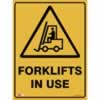 SAFETY SIGNAGE - WARNING Fork In Use 450mmx600mm Metal 