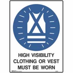 BRADY MANDATORY SIGNHi-Visibility Clothing450x600mm Metal
