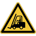 Durable Safety Sign - Caution Forklifts Yellow