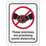 Durus HeaLitreh And Safety Sign Wall Sign Social Distance Black And Red