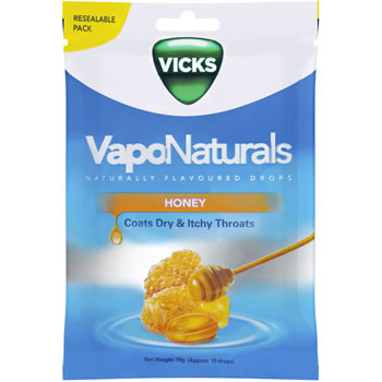 Vicks Vaponaturals Throat Lozenges Honey Pack 19