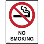Brady Prohibition Sign  No Smoking 450X600mm Polypropylene