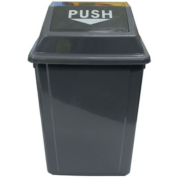 Cleanlink Rubbish Bin With Bullet Lid 25Litres Grey  