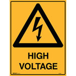 Brady Warning Sign High VoLitreage 600X450 Metal