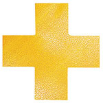 Durable Floor Marking Shape - Cross Yellow Pack 10