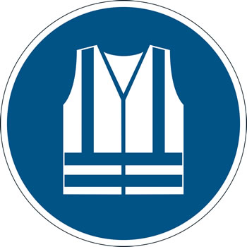 Durable Safety Sign - Use Durable Safety Vest Blue