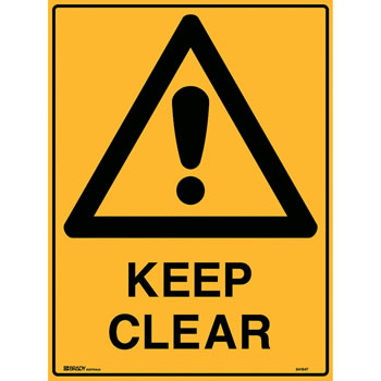 Brady Warning Sign Keep Clear 600X450 Metal