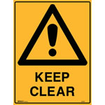 Brady Warning Sign Keep Clear 600X450 Metal