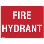 Brady Fire Sign Fire Hydrant Polypropylene