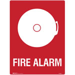 Brady Fire Sign Fire Alarm Polypropylene