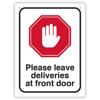 Durus HeaLitreh And Safety Sign Wall Sign Home Deliveries Black And Red