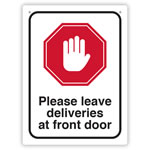Durus HeaLitreh And Safety Sign Wall Sign Home Deliveries Black And Red