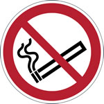 Durable Safety Sign - Smoking Prohibited Red