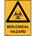 Brady Warning Sign Biological Hazard 600x450mm Polypropylene
