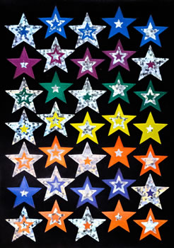 Stickers ATA Foil Silver Stars 