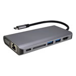 Shintaro USB-C Travel Docking Station Silver 