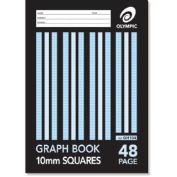 Olympic Graph Exercise Books A4 48 pages 10mm Squares