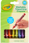 Crayola Young Kids Washable Tripod Grip Crayons Pkt 8